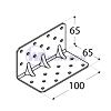 Reinforced square KPK 4, 65x65x100x2,5