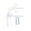 Aluminum window handle white 45° 40mm