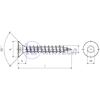 Chipboard s. 4,5 x 80 F CSK TORX 20 yzp