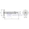 Wafer head drywall s.fine 4,2 x 35 gp
