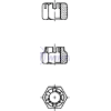 Hexagon castle nuts M8  DIN 935 zp