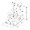 Connecting element for wood, 90x105x105