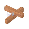 Connecting element for wood, 35x50x50