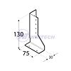 Joist hanger WBD 2, 130x75x30 right