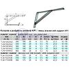 Heavy bracket with support KP1100x350x20mm