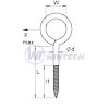 Screw eye 25x10mm, zp
